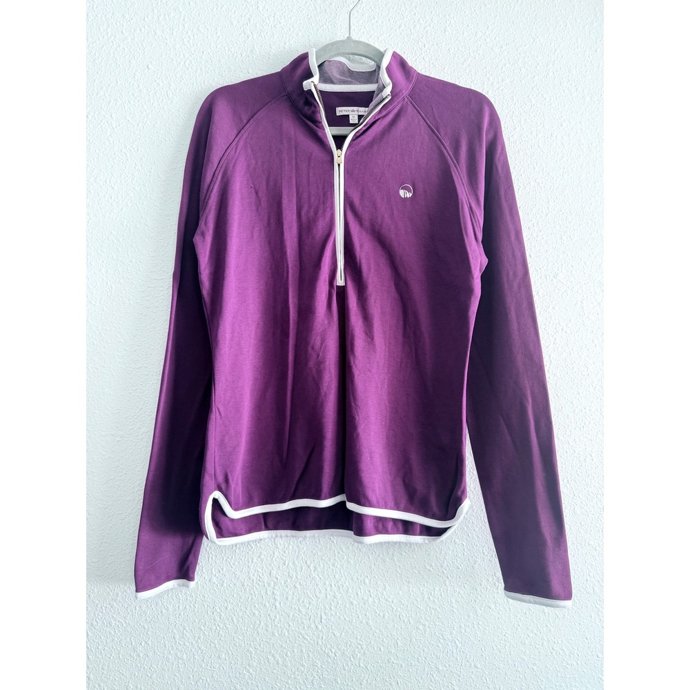 Peter Millar Quater Zip‎ Performance Long Sleeve Top Pullover Size M